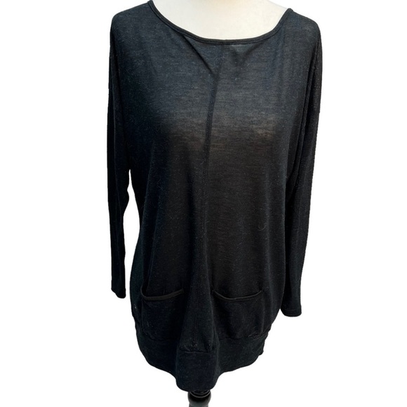 ANTHROPOLOGIE Pleione Navy Sweater with Pockets Size M - Picture 1 of 10